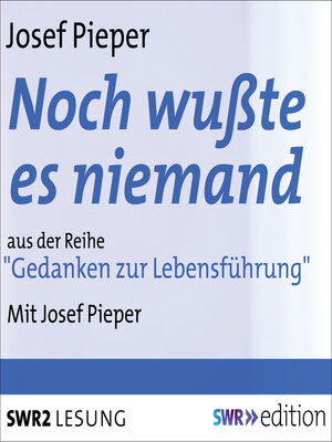 cover image of Noch wußte es niemand--Autobiographische Aufzeichnungen 1904 bis 1945